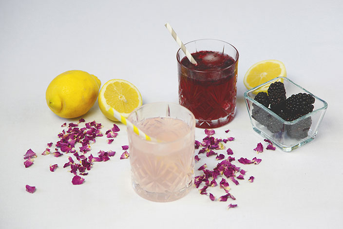 Rosenlimonade, Limonade selbermachen, Limonade, Rezept für Brombeeren, Limonade mit Brombeeren, Rosenblüten