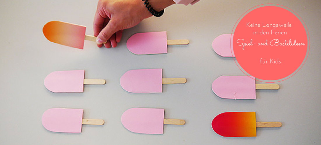 Memory basteln; Wer findet das passende Eis?