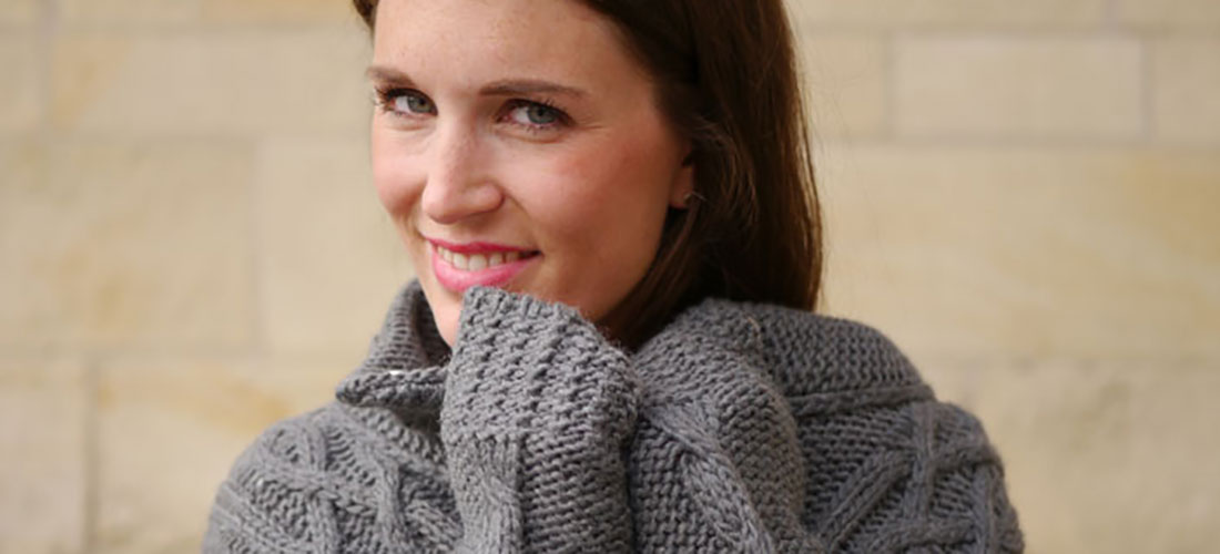 Zopfmuster, graue Strickjacke, Ernsting's family, Strick, Herbsttrend