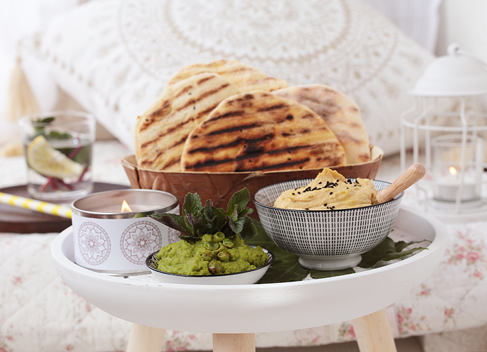 Faldenbrot selber amchen, Hummus, Fladenbrot, türkisch kochen, Rezept
