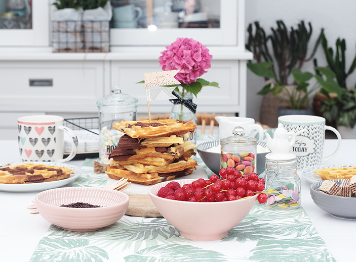 Marmorwaffeln, Toppings, Waffeln, Waffelrezept, Waffeln backen, Waffeln selbermachen