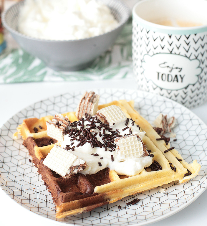 Marmorwaffeln, Toppings, Waffeln, Waffelrezept, Waffeln backen, Waffeln selbermachen