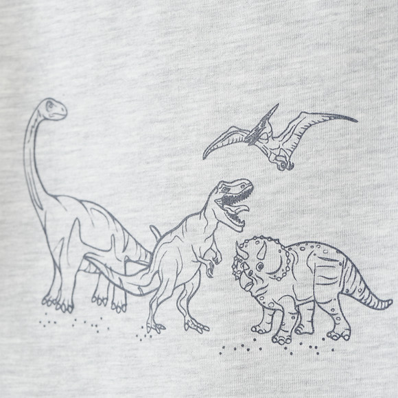2 Jungen Unterhemden mit Dino-Motiv