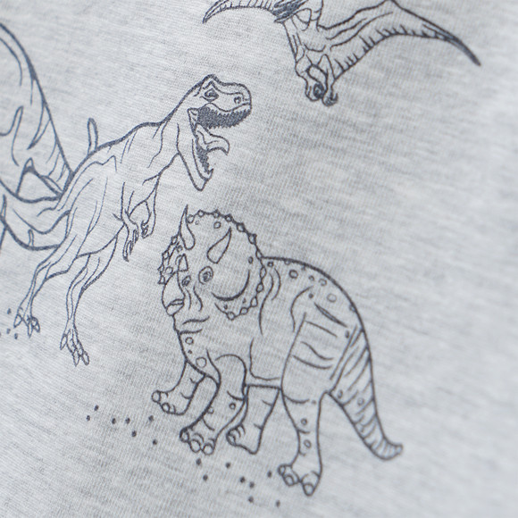 2 Jungen Unterhemden mit Dino-Motiv