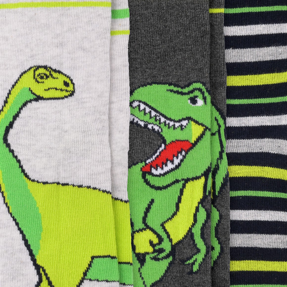 3 Paar Jungen Socken mit Dino-Motiven
