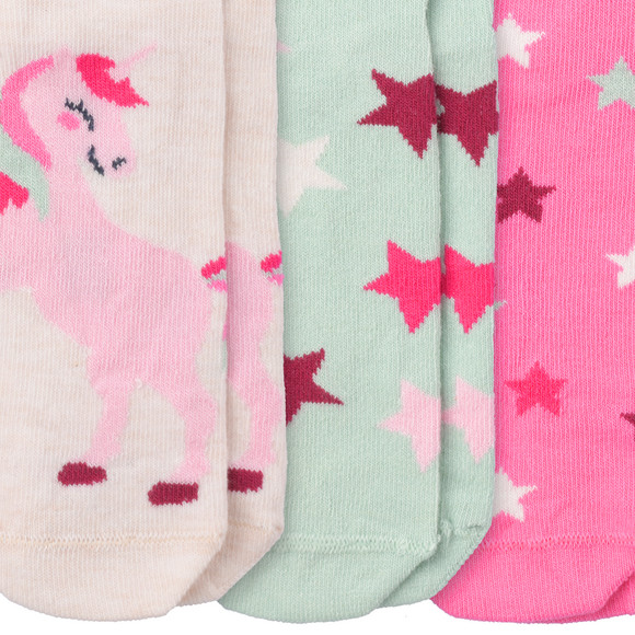 3 Paar Mädchen Socken im Muster-Mix