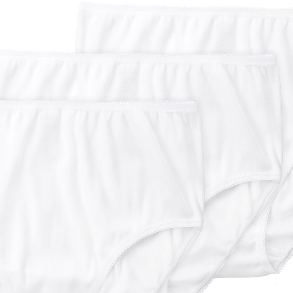 3 Damen Slips mit Mäusezähnchen-Spitze