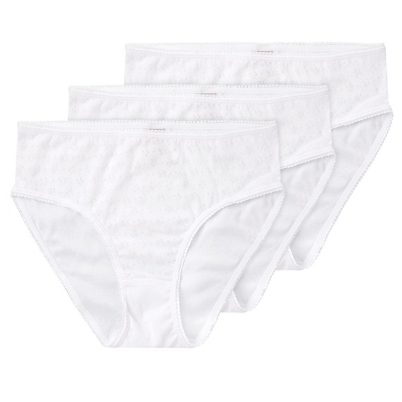 3 Damen Slips mit Mäusezähnchen-Spitze