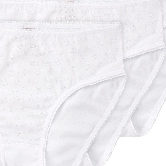 3 Damen Slips mit Mäusezähnchen-Spitze