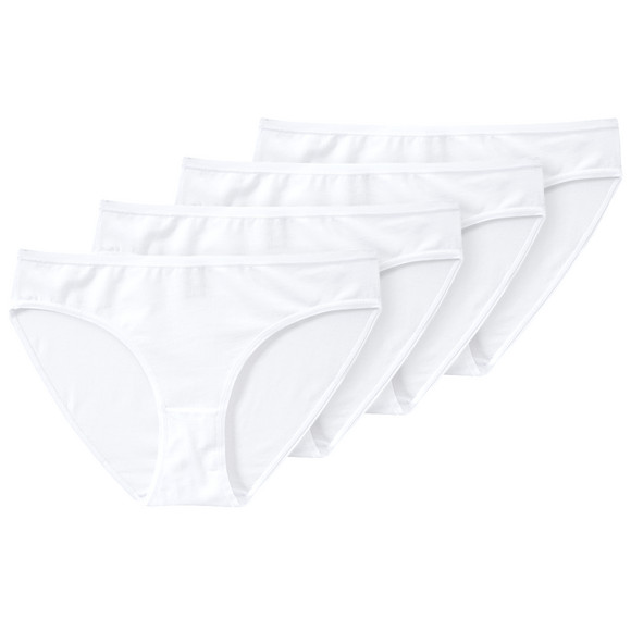 4 Damen Slips mit Baumwolle weiss