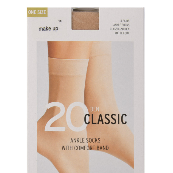 4 Paar Damen Feinstrumpfsocken mit 20 DEN