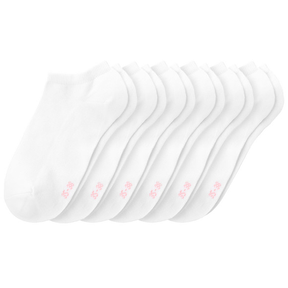 6 Paar Damen Sneaker-Socken unifarben