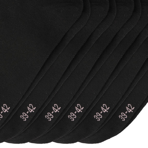 6 Paar Damen Sneaker-Socken unifarben