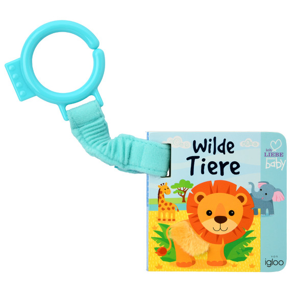 Baby Buggy-Buch Wilde Tiere mit Anhänger