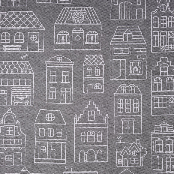 2 theedoeken met huisjes