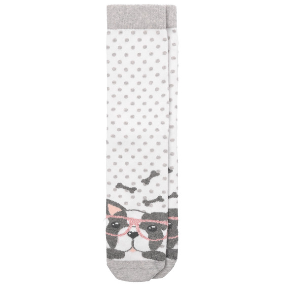 3 paar damessokken met honden en katten