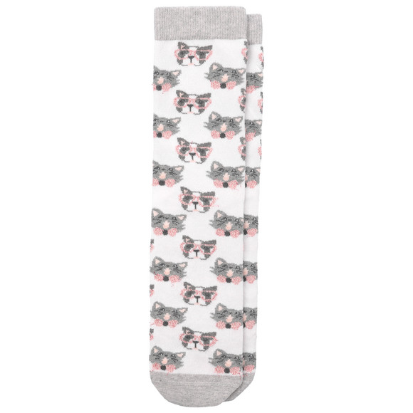 3 paar damessokken met honden en katten