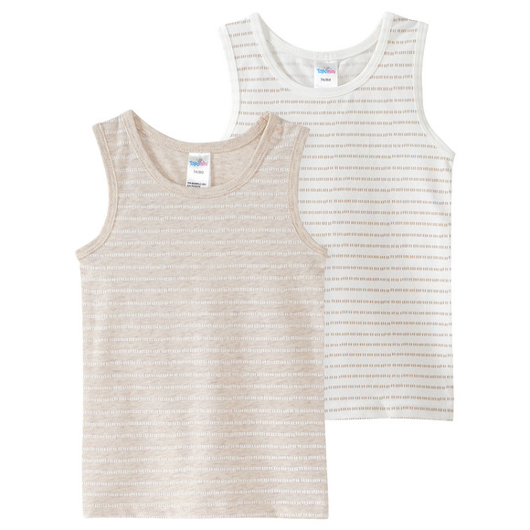 2 babyvestjes van biologisch katoen