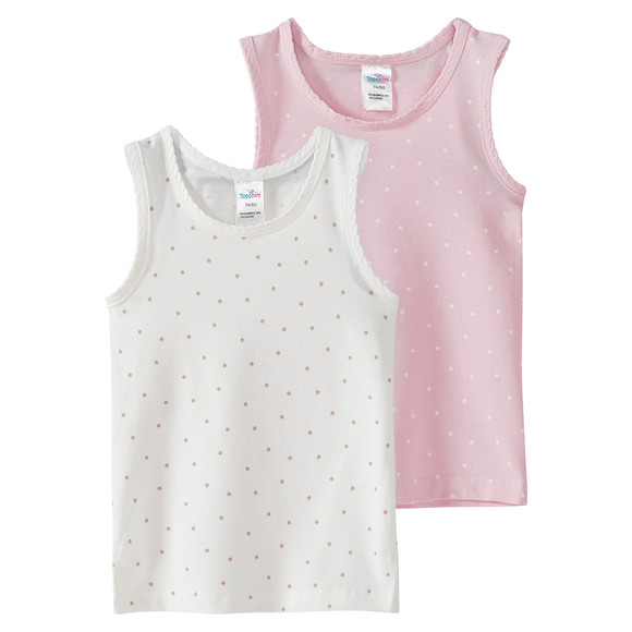 2 Baby Unterhemden mit Bio-Baumwolle