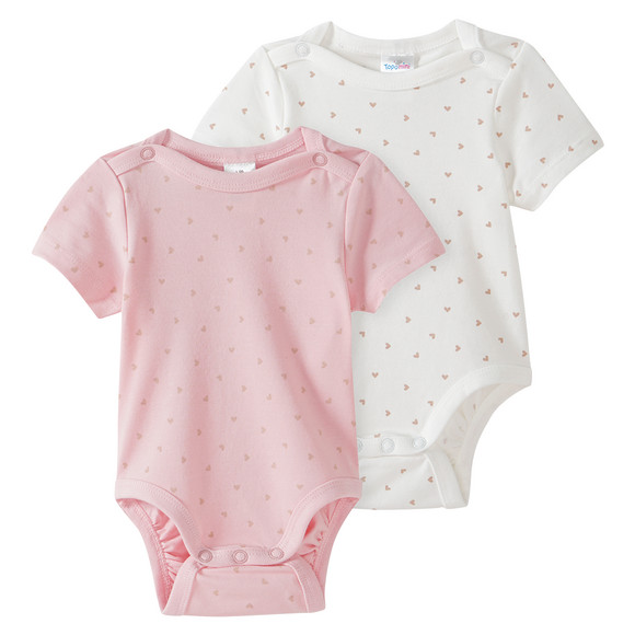 2 Baby Bodys mit Bio-Baumwolle