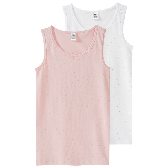 2 meisjesonderhemden als set