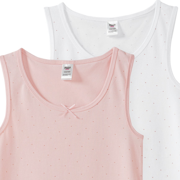 2 meisjesonderhemden als set