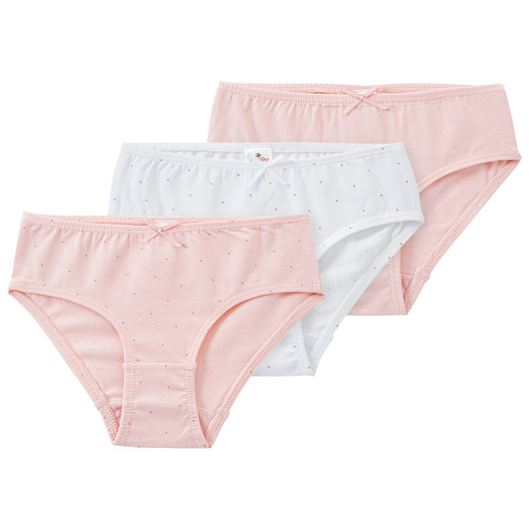 3 Mädchen Slips in verschiedenen Dessins