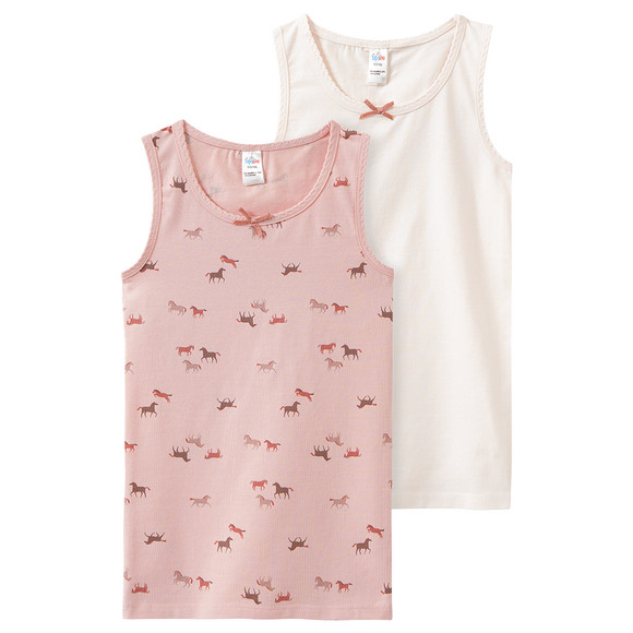 2 Mädchen Unterhemden im Set