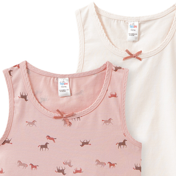 2 Mädchen Unterhemden im Set