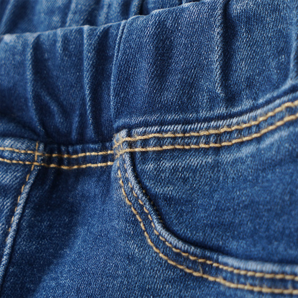 Mädchen Straight-Jeans mit Elastikbund