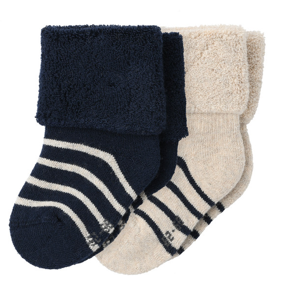 2 Paar Newborn Socken mit Umschlagbündchen