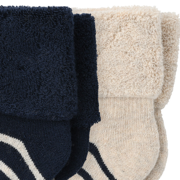 2 Paar Newborn Socken mit Umschlagbündchen