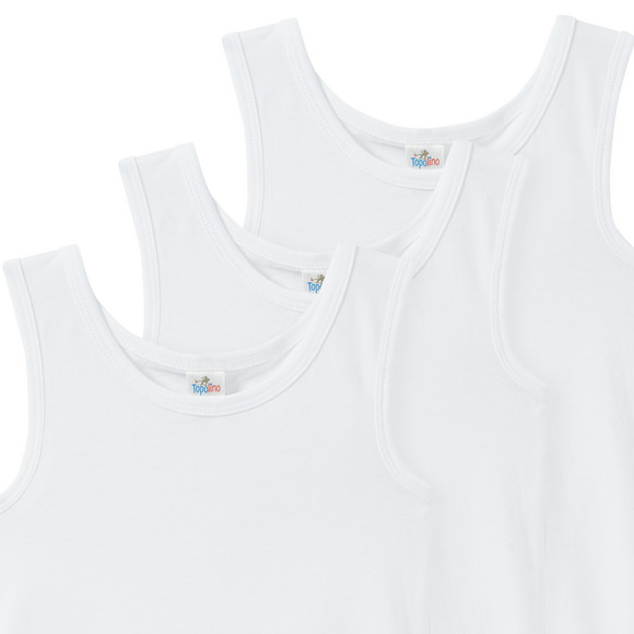 3 Jungen Unterhemden im Basic-Look