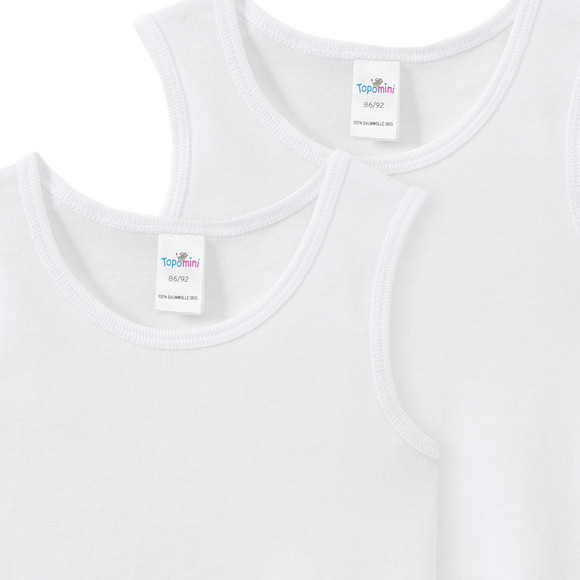 2 Baby Unterhemden unifarben