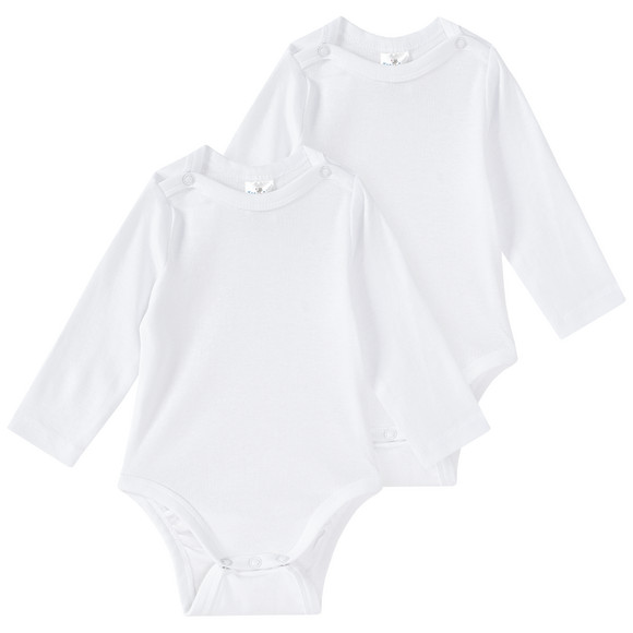 2 Baby Langarmbodys im Set