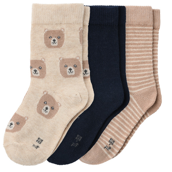3 Paar Baby Socken mit Bio-Baumwolle