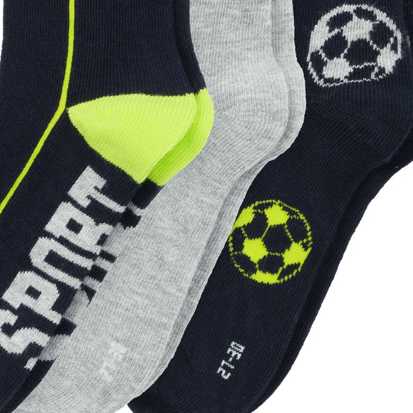 3 Paar Jungen Socken mit Fußball-Motiven
