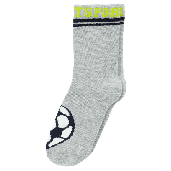 3 Paar Jungen Socken mit Fußball-Motiven