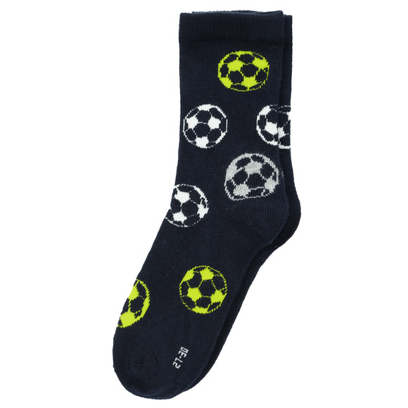 3 Paar Jungen Socken mit Fußball-Motiven