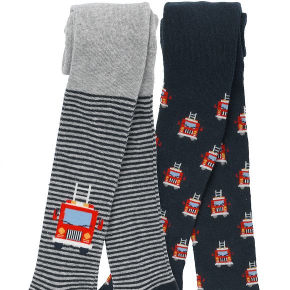 2 Jungen Strumpfhosen mit Feuerwehr-Motiven