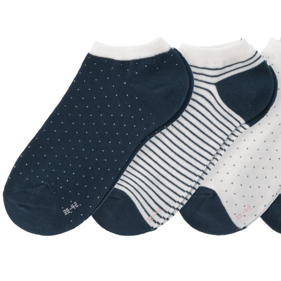 4 Paar Damen Sneaker-Socken im Muster-Mix