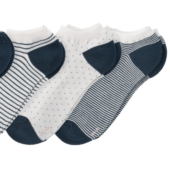 4 Paar Damen Sneaker-Socken im Muster-Mix