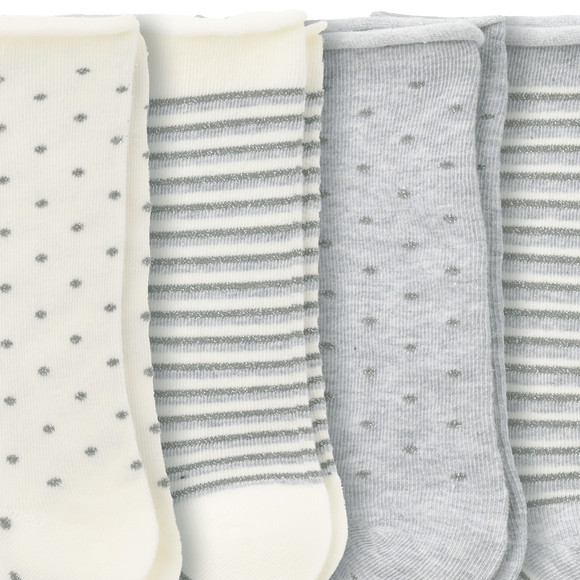 4 Paar Damen Socken mit Effektgarn