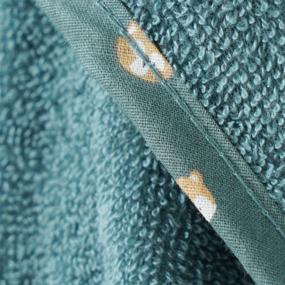 Babybadjas met berenapplicatie