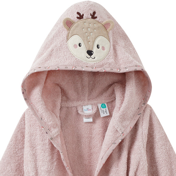 Babybadjas met herten applicatie