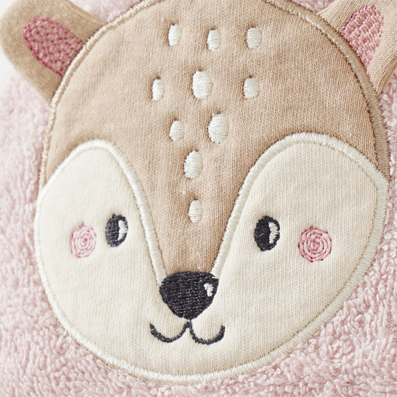 Babybadjas met herten applicatie