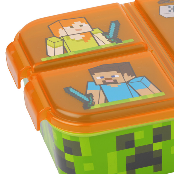 Minecraft lunchbox met 3 vakken