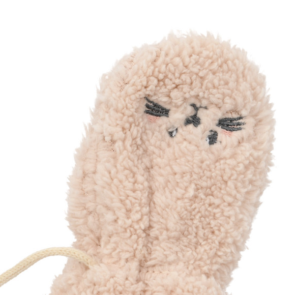 Baby wanten van pluche met fleece voering