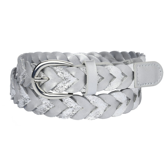 Riemen van imitatieleer voor meisjes grijs