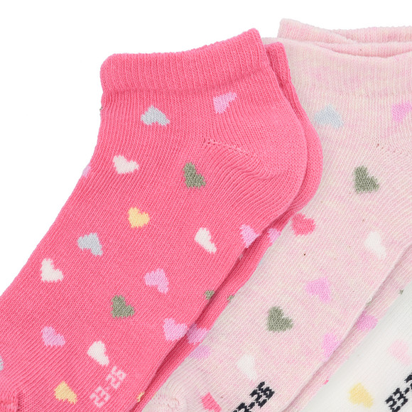 3 Paar Mädchen Sneaker-Socken mit Herzen